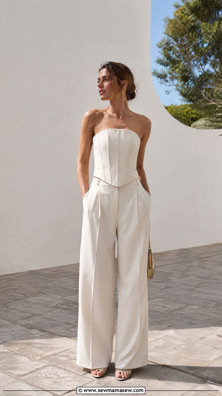 Corset Top With Wide Leg Trousers - 35 classy concert outfits