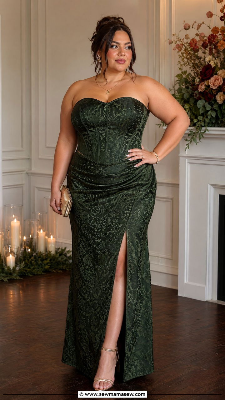 Corset Top and Skirt Set for Wedding - 35 Wedding guest outfits plus size