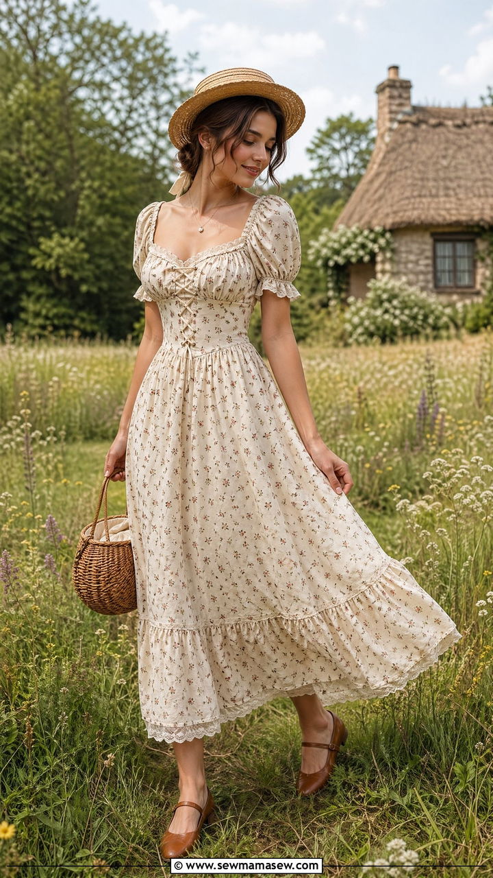 Cottagecore Dress Summer Romantic Outfit - 35 summer romantic outfits