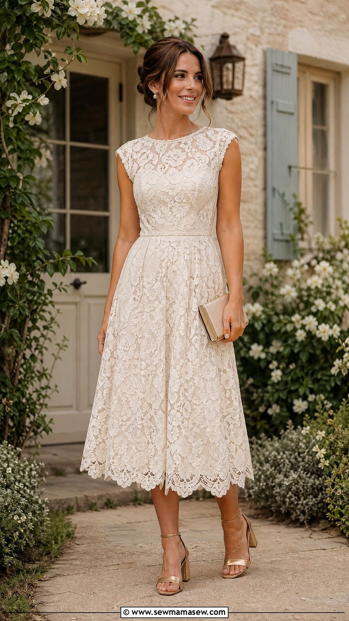 Cottagecore Lace Dress Wedding Guest Look - 35 Cottagecore wedding guest outfits