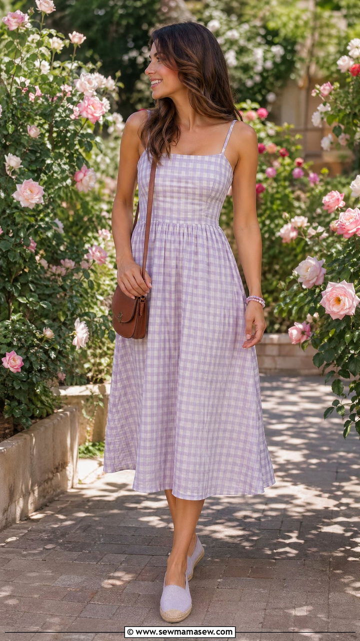 Cotton sundress and espadrilles outfit - 35 summer comfy outfit ideas