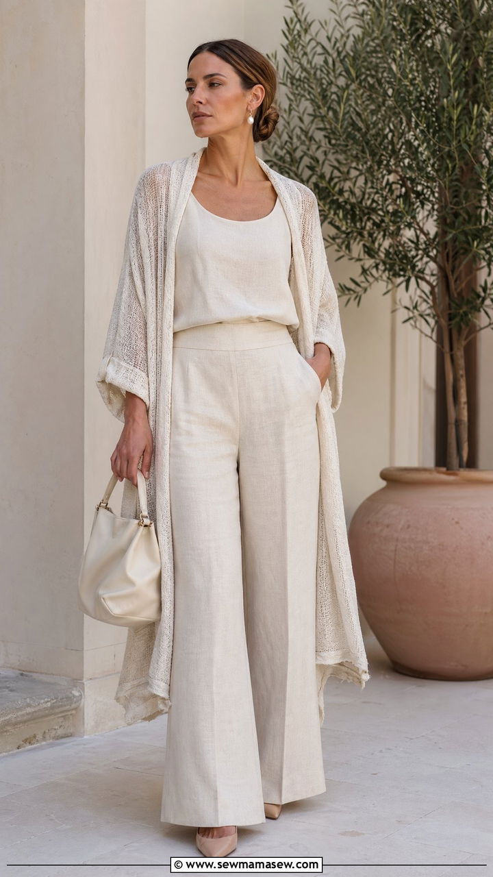 Cream Linen Outfit Summer - 35 Summer linen outfits