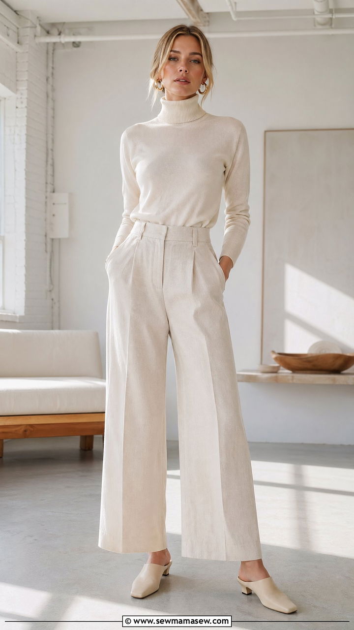 Cream Monochrome Spring Outfit - 35 spring cream outfit ideas