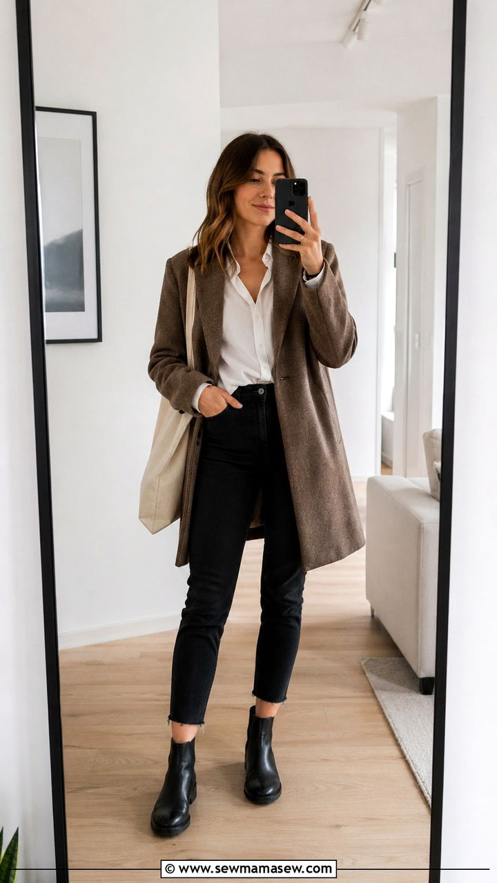 Cropped skinny jeans with flat ankle boots outfit - 30 Skinny jeans outfit ideas with boots