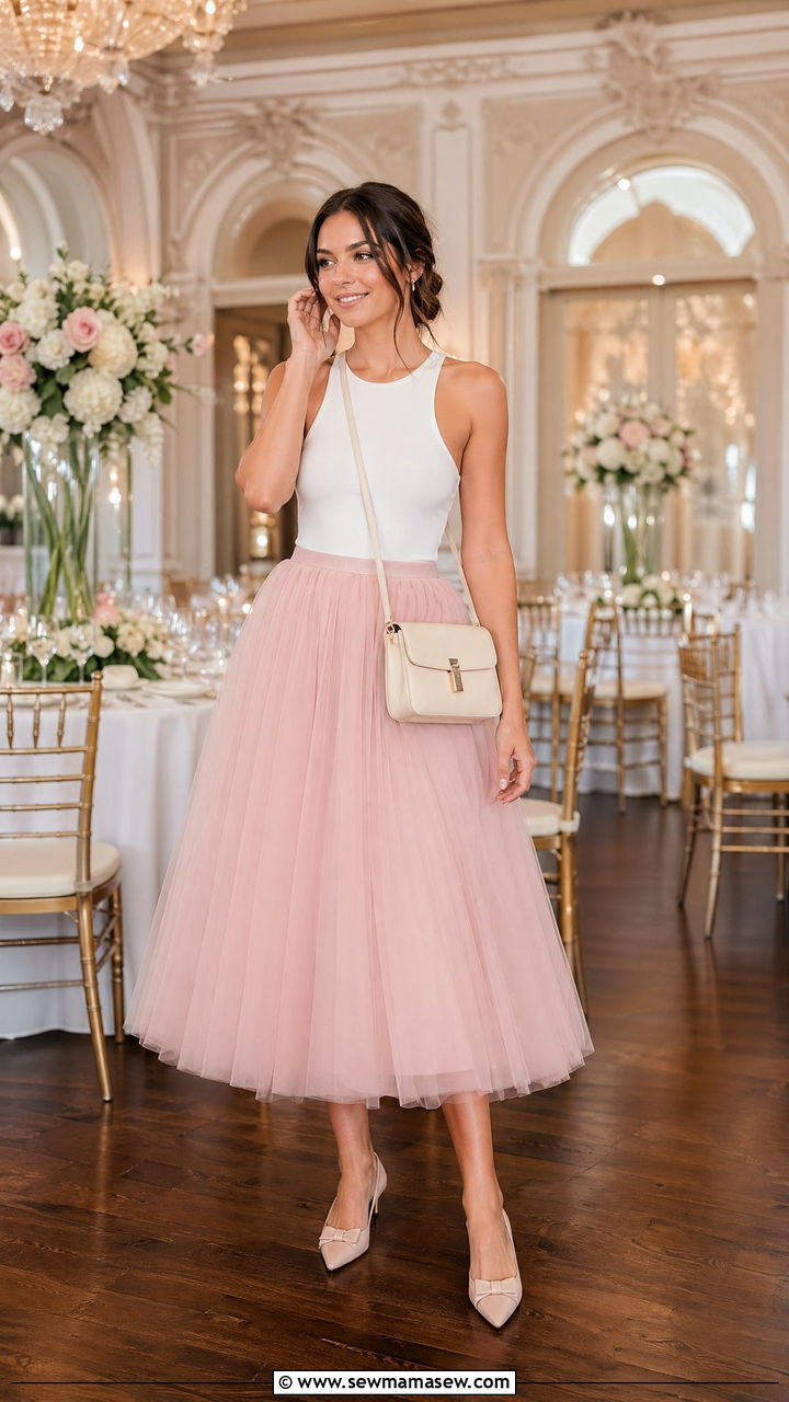 Crossbody Bag With Full Midi Skirt - 35 Cross body bag outfit ideas
