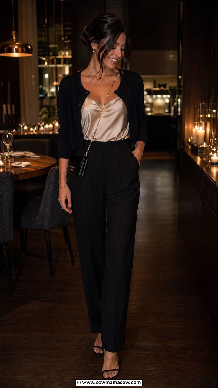 Crossbody Bag With Silk Camisole - 35 Cross body bag outfit ideas