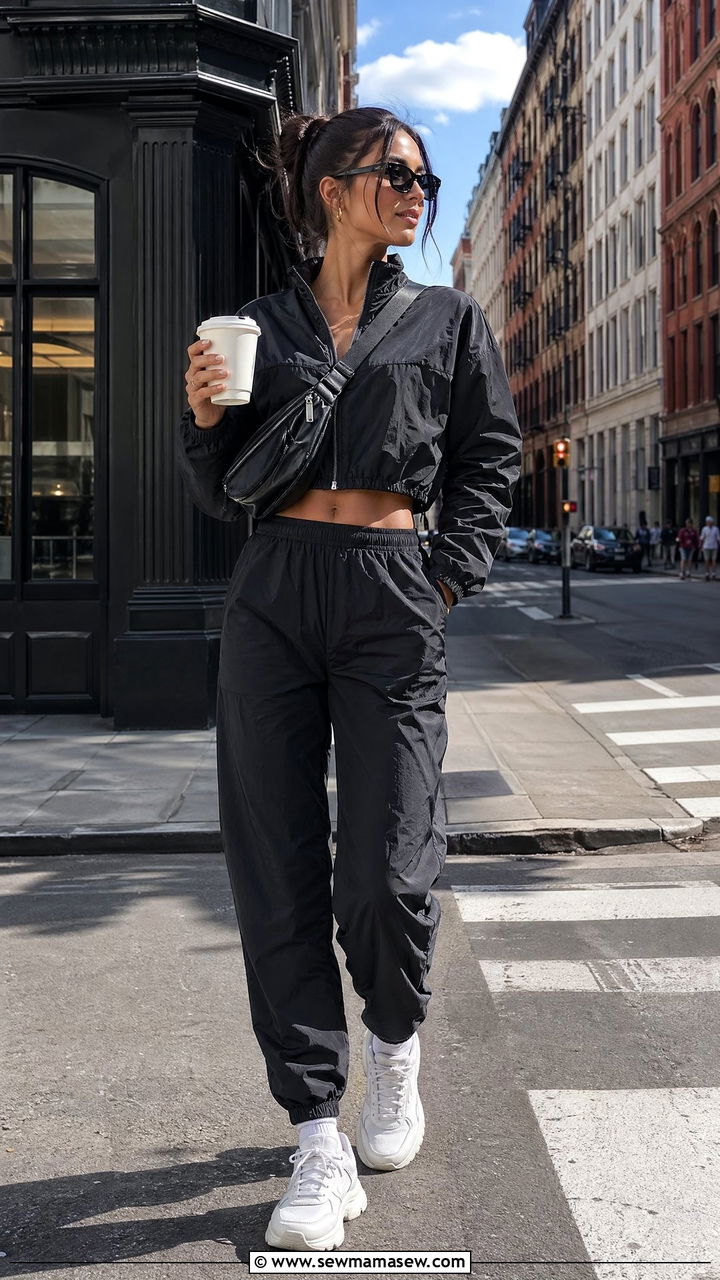 Crossbody Bag With Track Pants - 35 Cross body bag outfit ideas