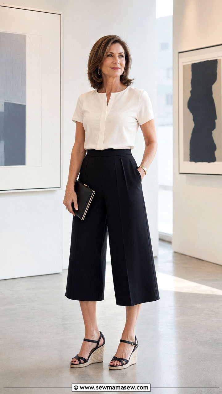 Culottes Outfit For Women Over 50 - 30 Best pants for women over 50