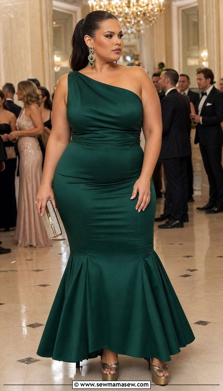 Curve Hugging Mermaid Gown - 30 Black tie wedding guest outfit ideas