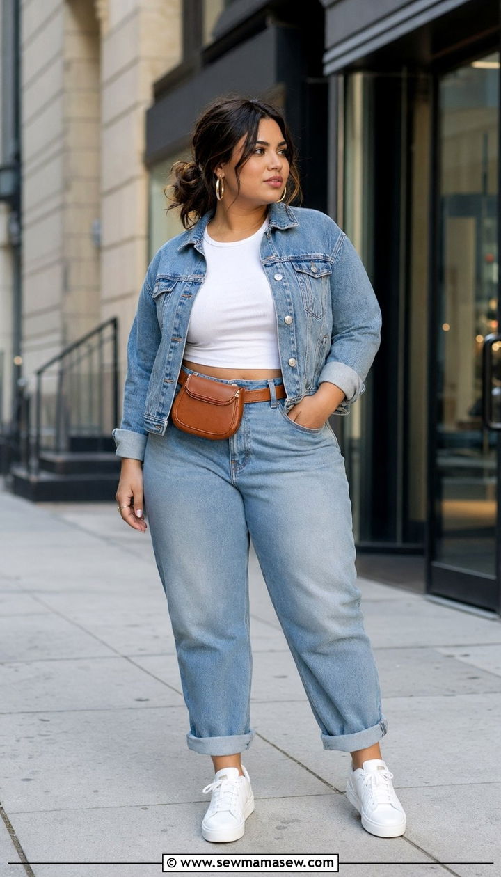 Curvy Boyfriend Jeans With Fitted Tee - 30 Best jeans for curvy women