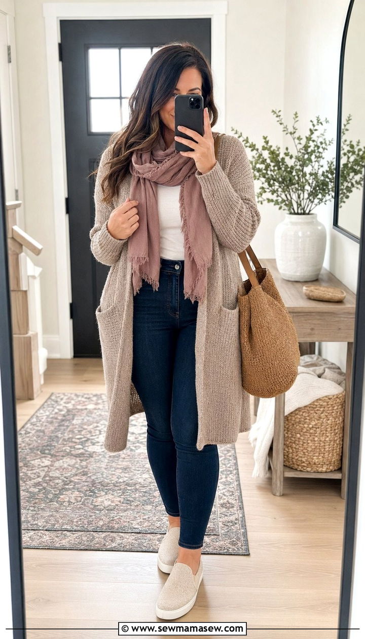 Curvy Jeggings With Longline Cardigan - 30 Best jeans for curvy women
