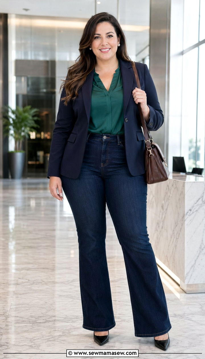 Curvy Plus Size Dark Wash Jeans For Work - 30 Best jeans for curvy women