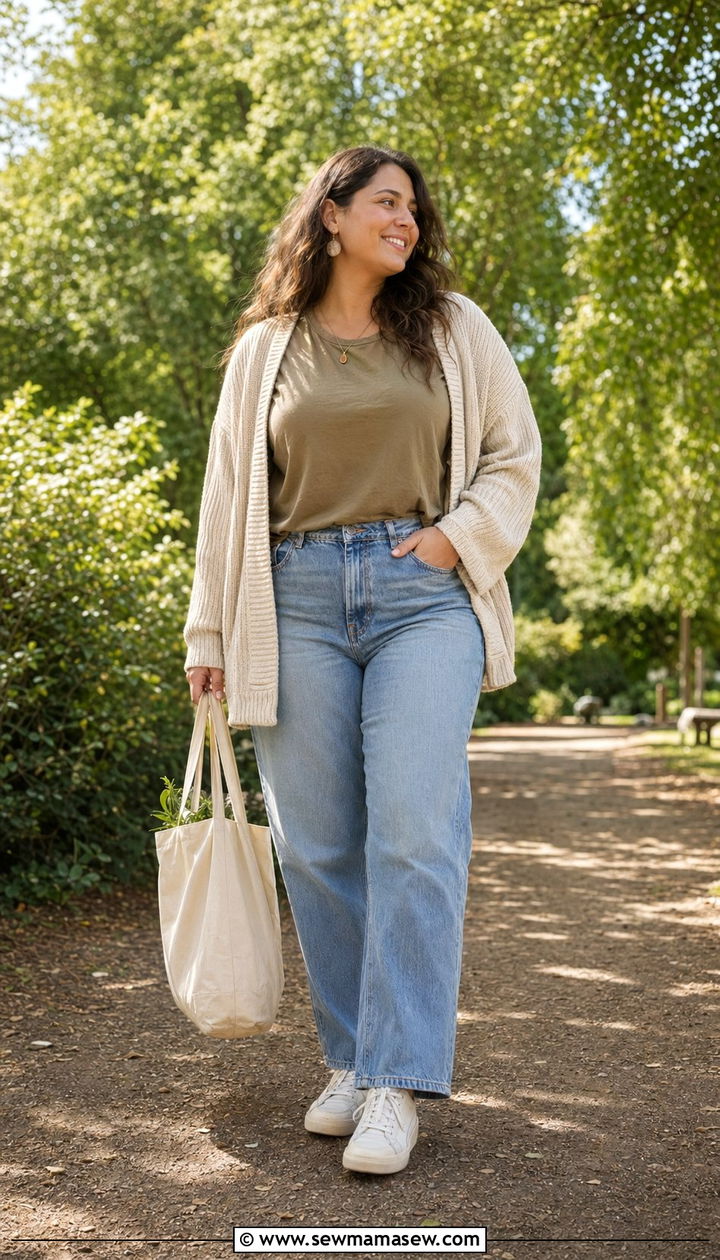 Curvy Sustainable Organic Jeans Relaxed Look - 30 Best jeans for curvy women
