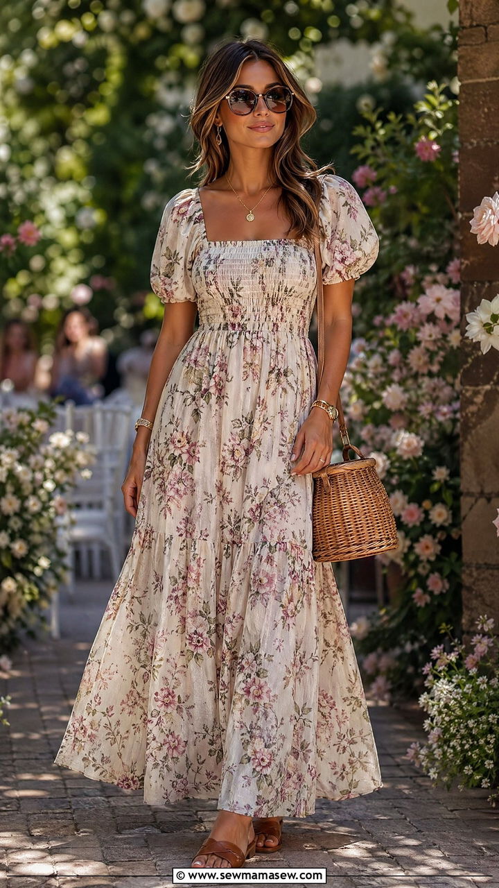 Cute Classy Outfit With Maxi Dress And Sandals - 35 cute classy outfits