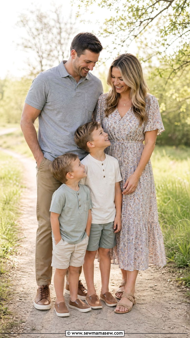Dad Friendly Casual Family Photo Outfits - 35 spring family photo outfit ideas