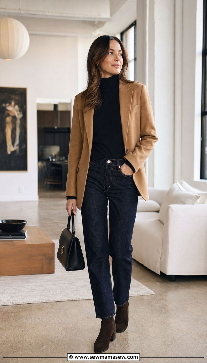 Dark wash denim outfit - 35 Quiet luxury outfits 2026