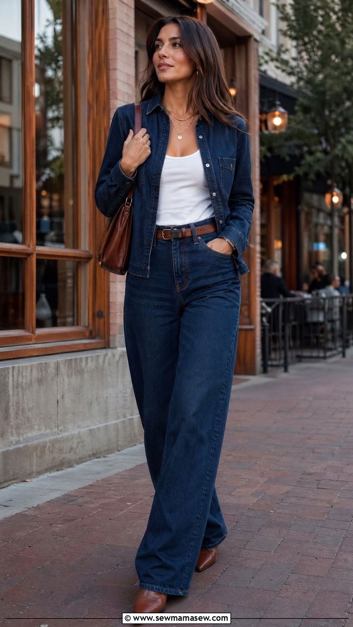 Denim on Denim College Party Outfit - 35 College party outfit ideas