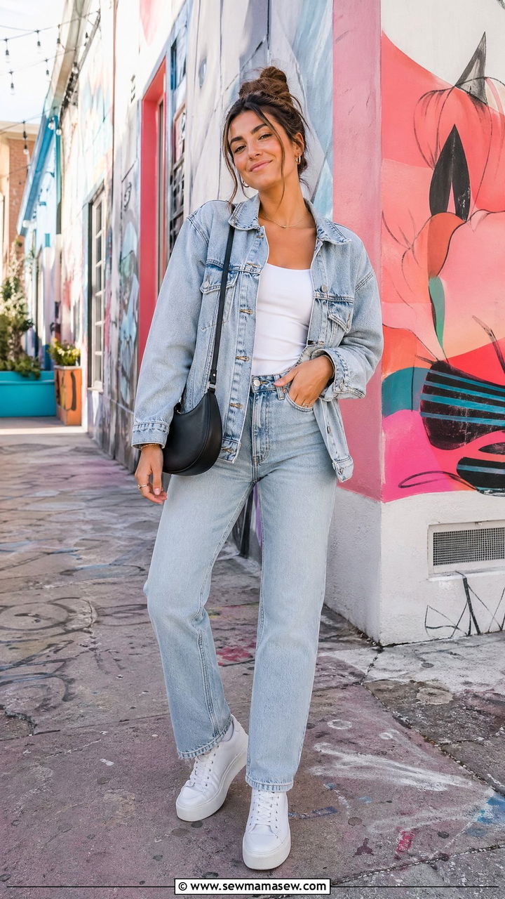 Denim suit outfit - 35 Women's suit outfit ideas
