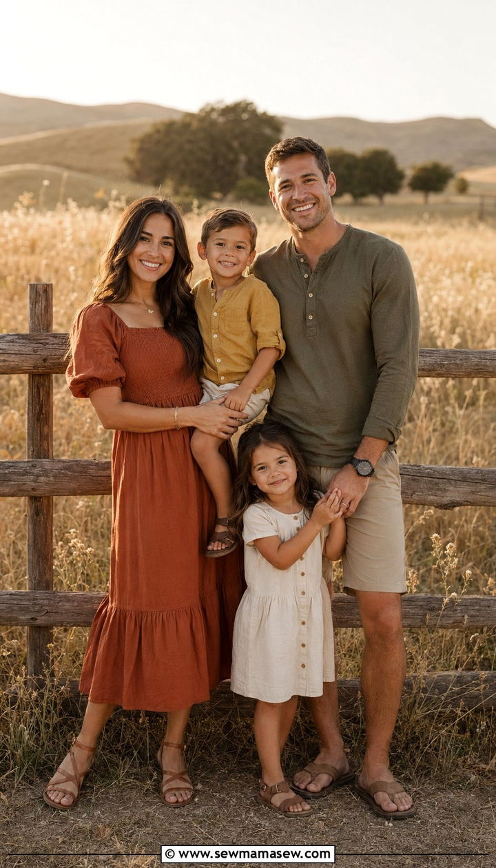 Earth Tone Family Outfits For Outdoor Photos - 30 What to wear for summer family photos