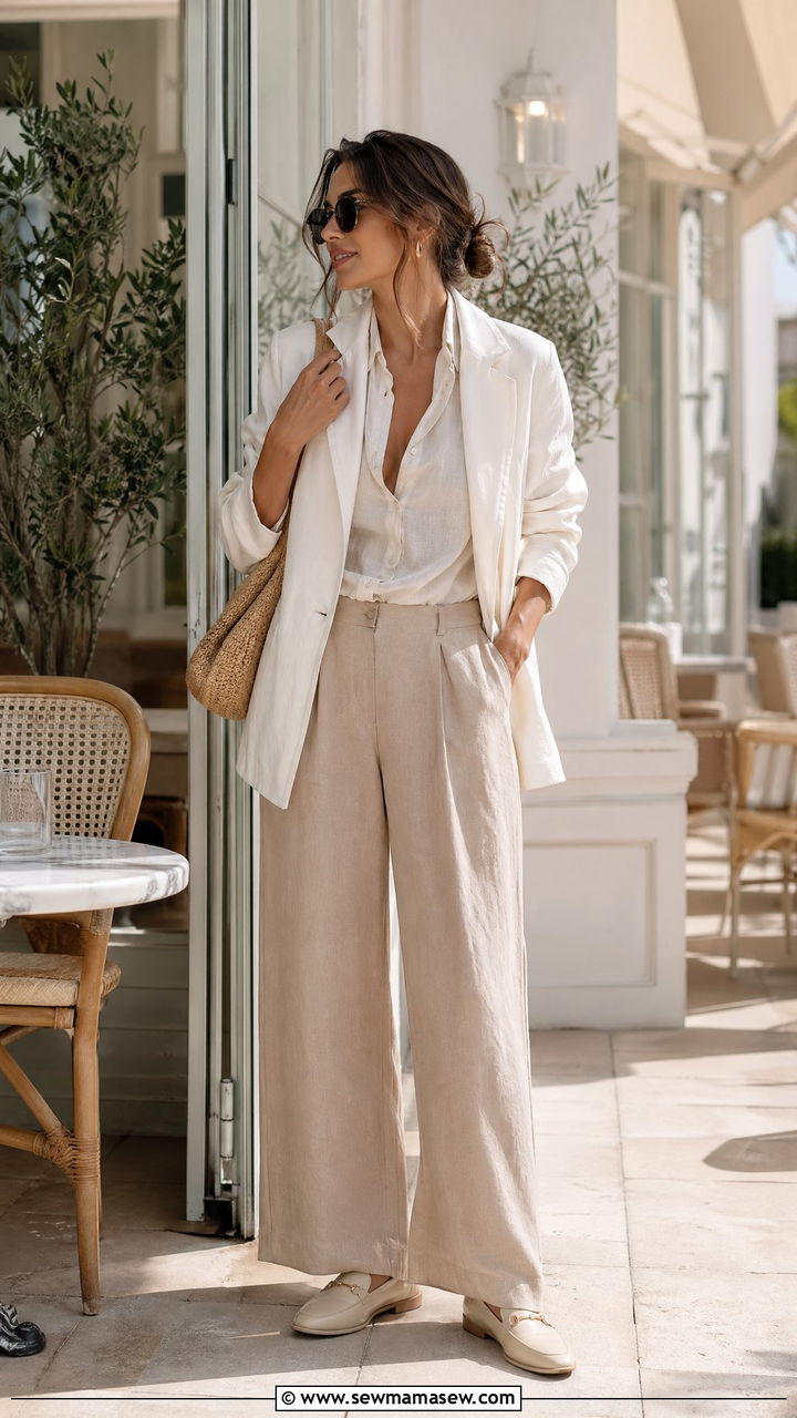 Ecru And Oatmeal Soft Neutral Tonal Outfit - 35 Tonal outfit ideas