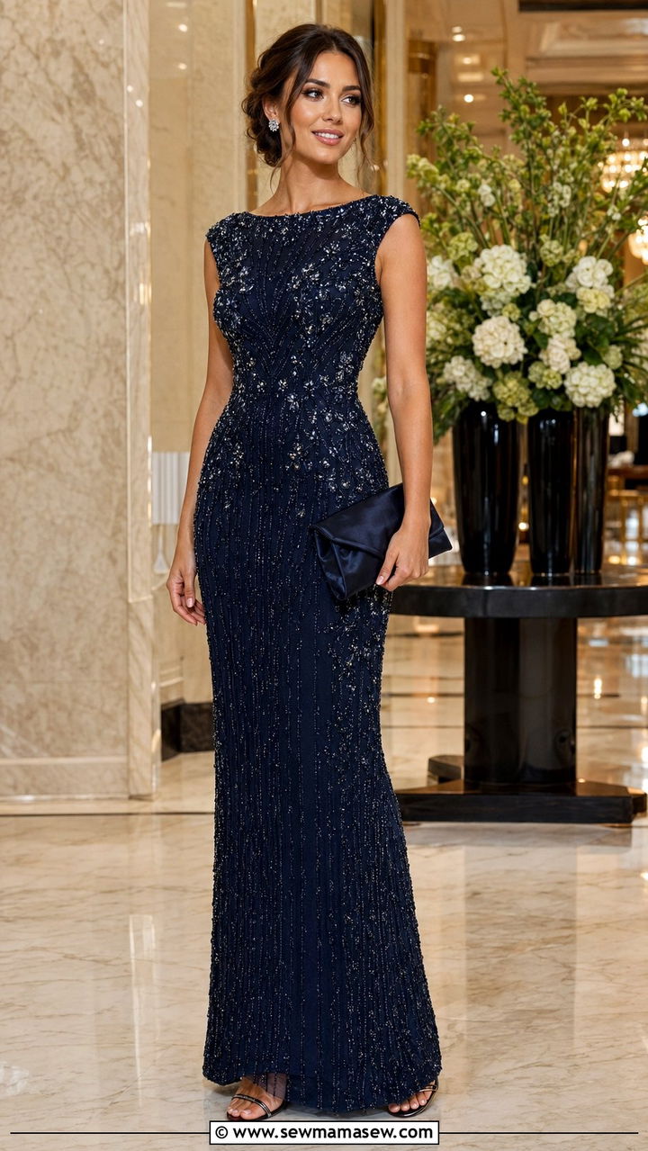 Embellished Beaded Gown - 30 Black tie wedding guest outfit ideas