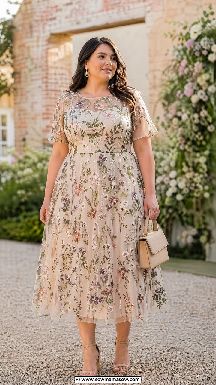 Embroidered Dress Wedding Guest - 35 Wedding guest outfits plus size