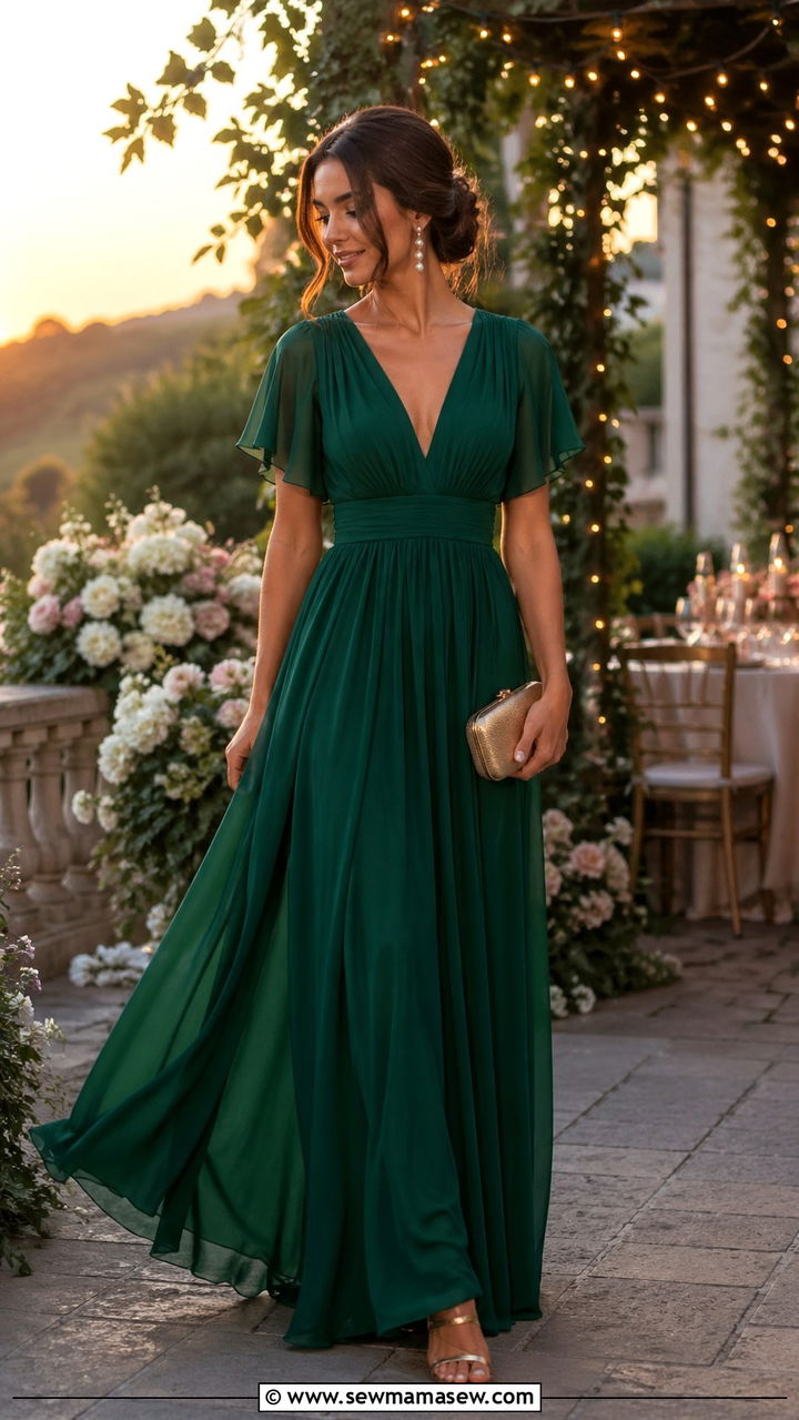 Emerald Green Maxi Dress For Wedding - 40 All emerald green outfit ideas