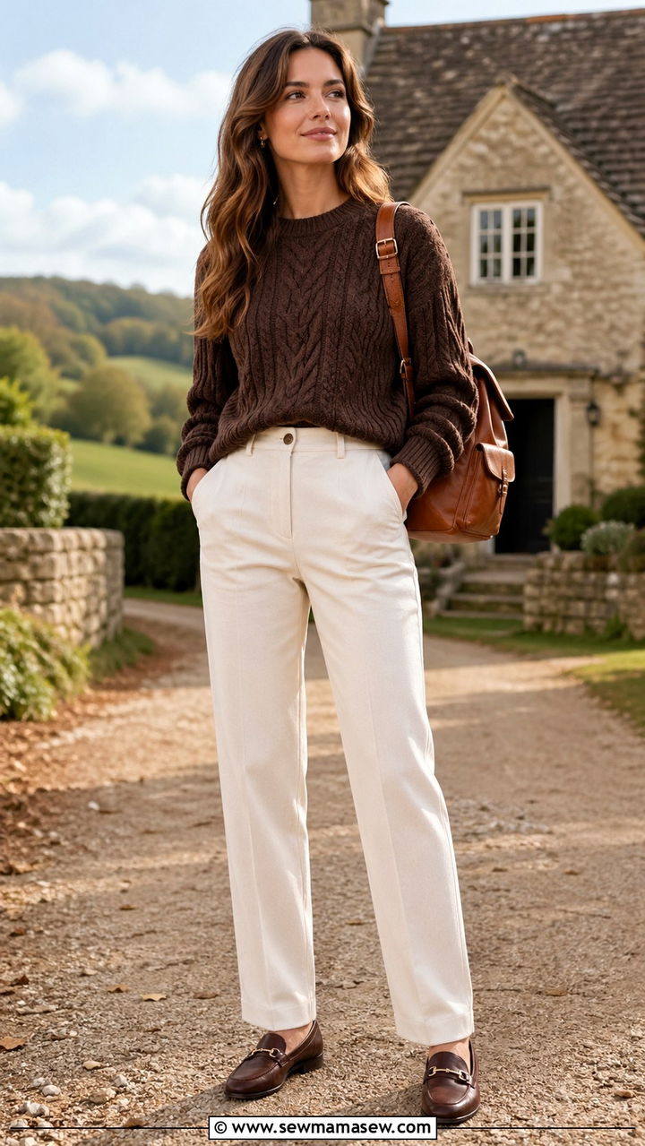 Espresso cable knit sweater outfit - 40 All espresso outfit ideas