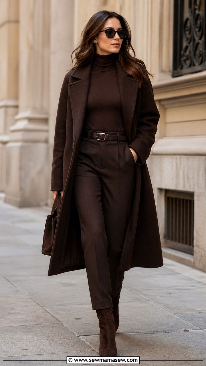 Espresso monochrome outfit - 40 All espresso outfit ideas