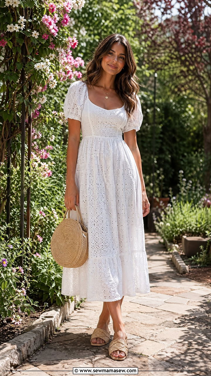 Eyelet Dress Summer NYC - 35 Summer New York outfit ideas