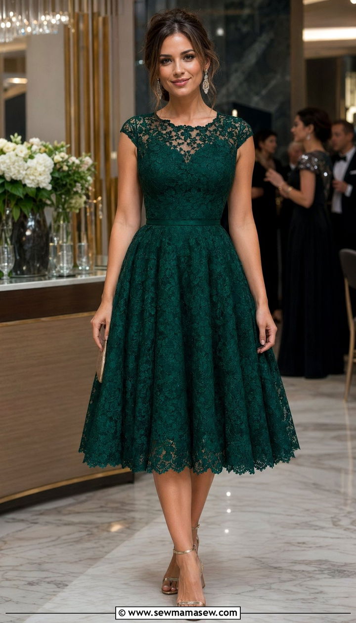 Fit And Flare Cocktail Dress For Short Torso - 30 wedding guest outfits for short torso women