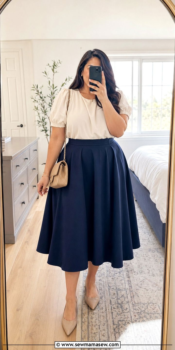 Fit and Flare Skirt Outfit for Curvy Women - 30 Best skirts for curvy women