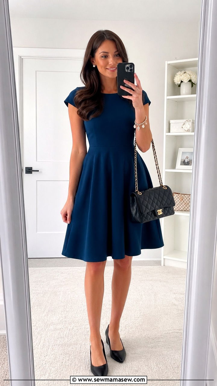 FitAndFlare Dress With Low Pumps - 35 Graduation dress ideas