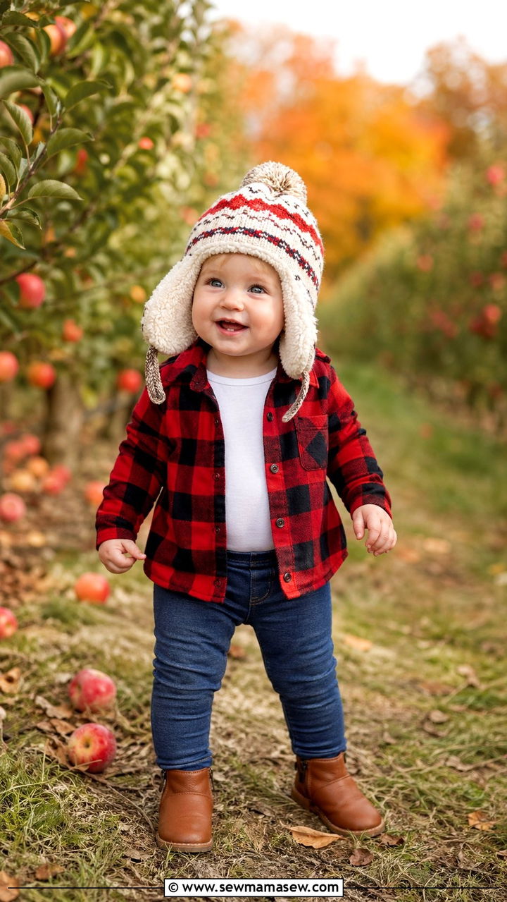 Flannel Shirt and Jeans Outfit - 30 Baby girl outfit ideas
