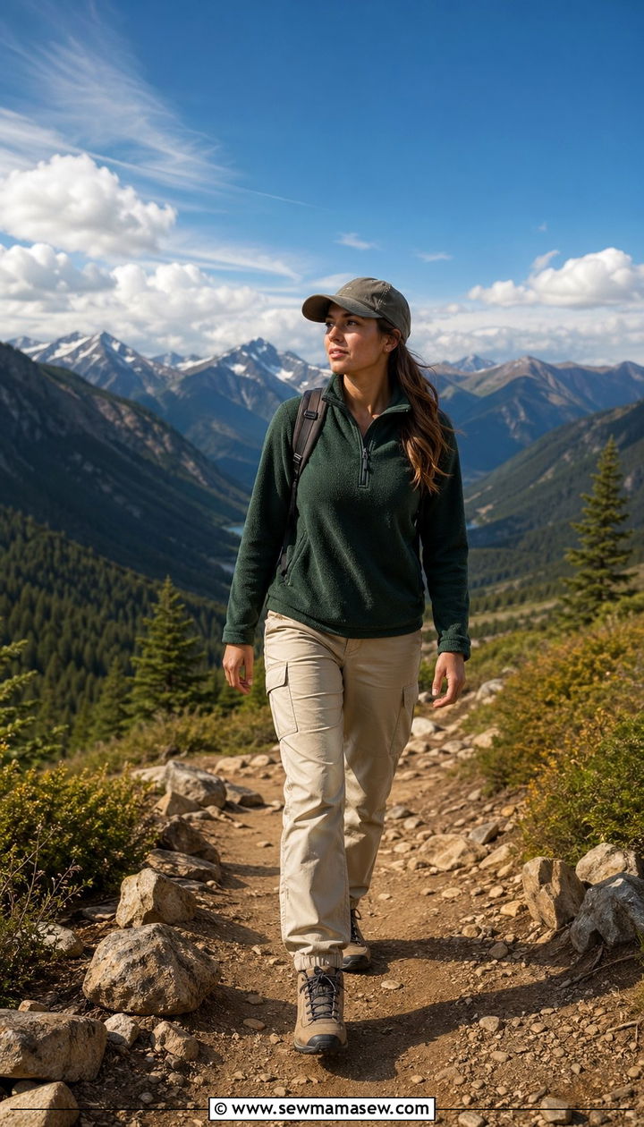 Fleece pullover and cargo pants outfit - 35 Mountain vacation outfit ideas