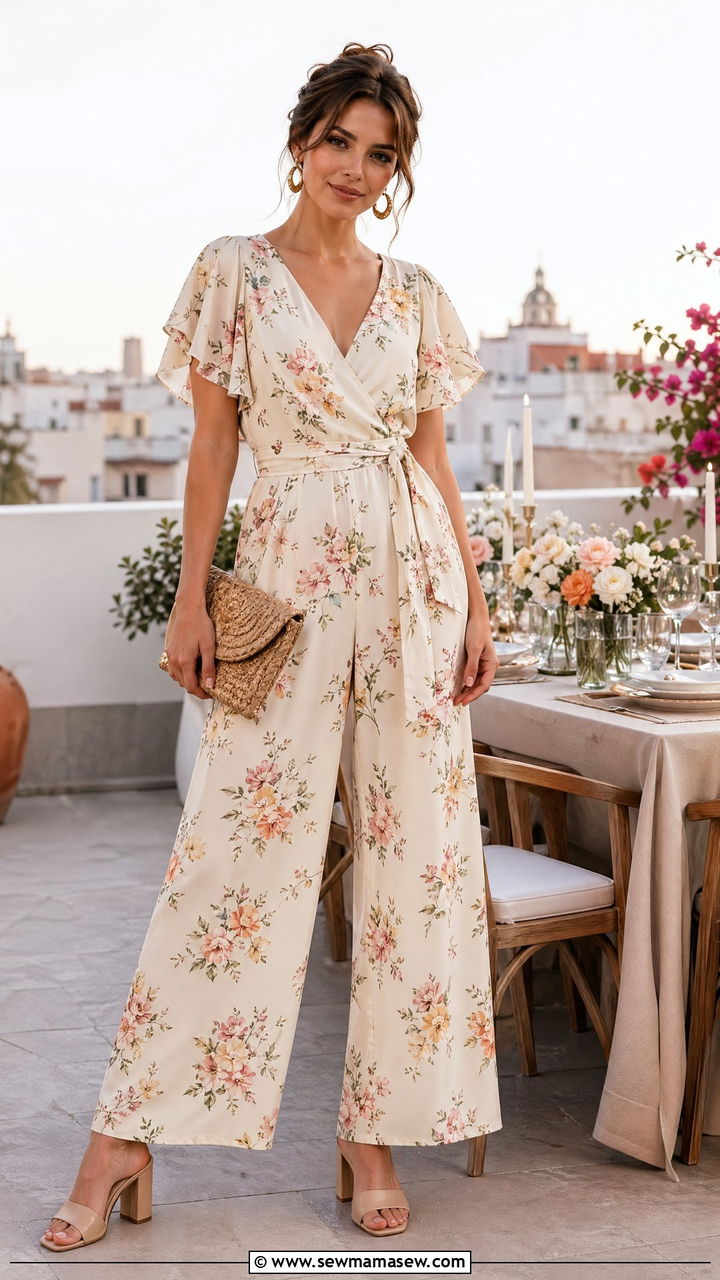 Floral Jumpsuit Summer Romantic Outfit - 35 summer romantic outfits