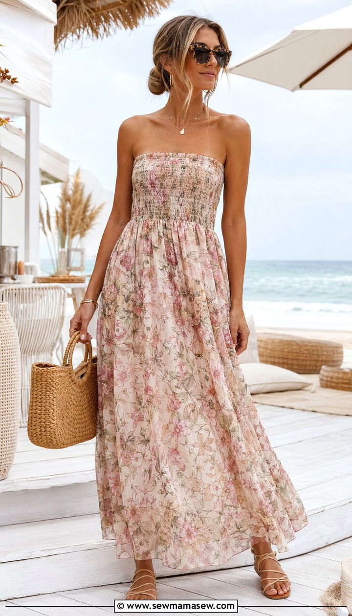 Floral Maxi Dress Resort Outfit - 35 resort outfit ideas for women