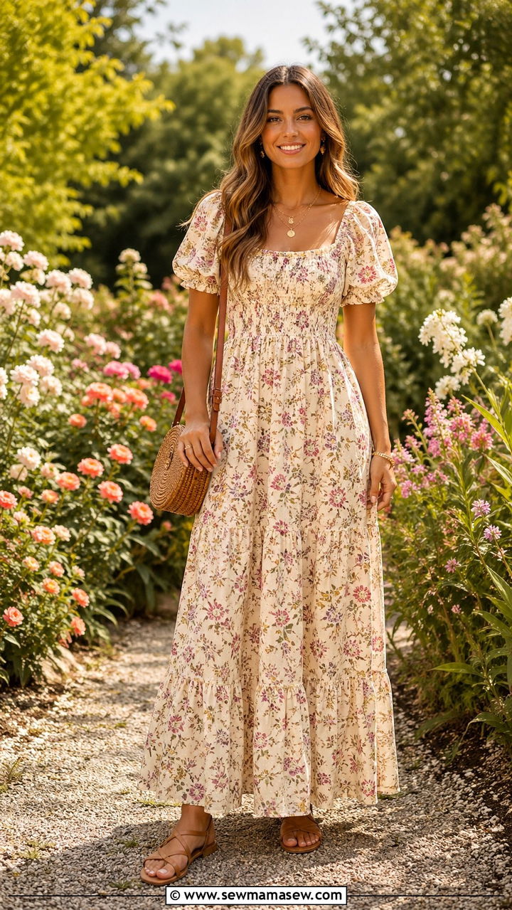 Floral Maxi Dress for Spring Family Reunion - 30 Spring family reunion outfits