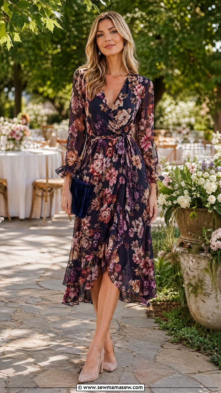 Floral Midi Dress Outfit Tall Women - 35 tall women outfit ideas