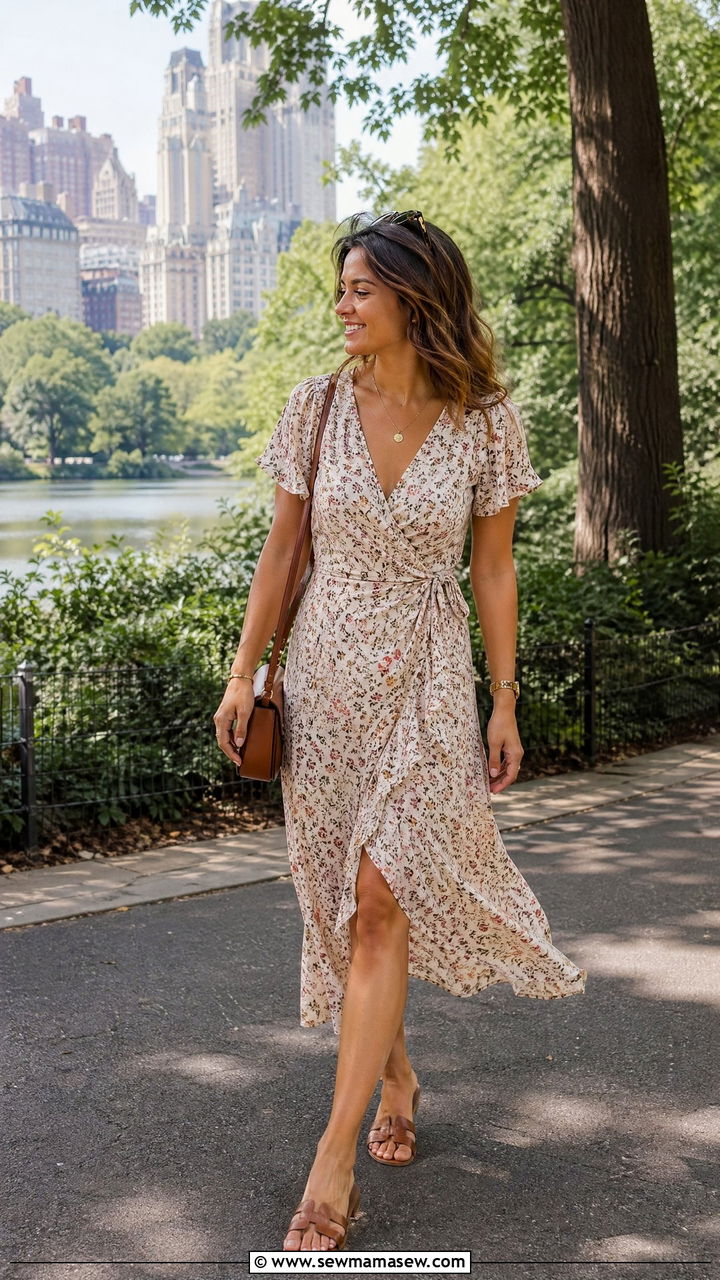 Floral Midi Dress Summer New York - 35 Summer New York outfit ideas
