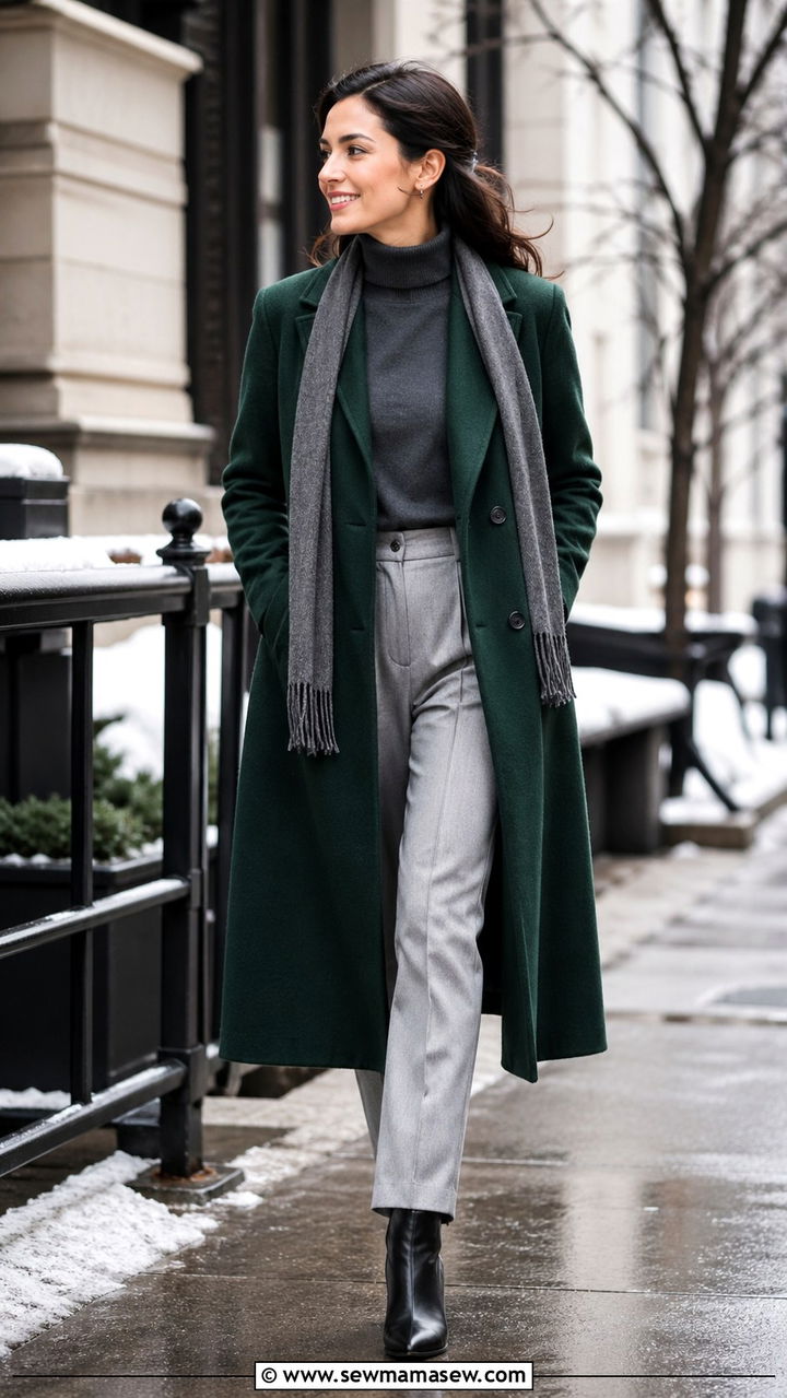 Forest Green Maxi Dress With Gold Accessories - 40 All forest green outfit ideas