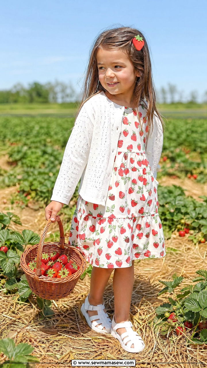 Fruit print sundress - 35 Spring outfits for little girls