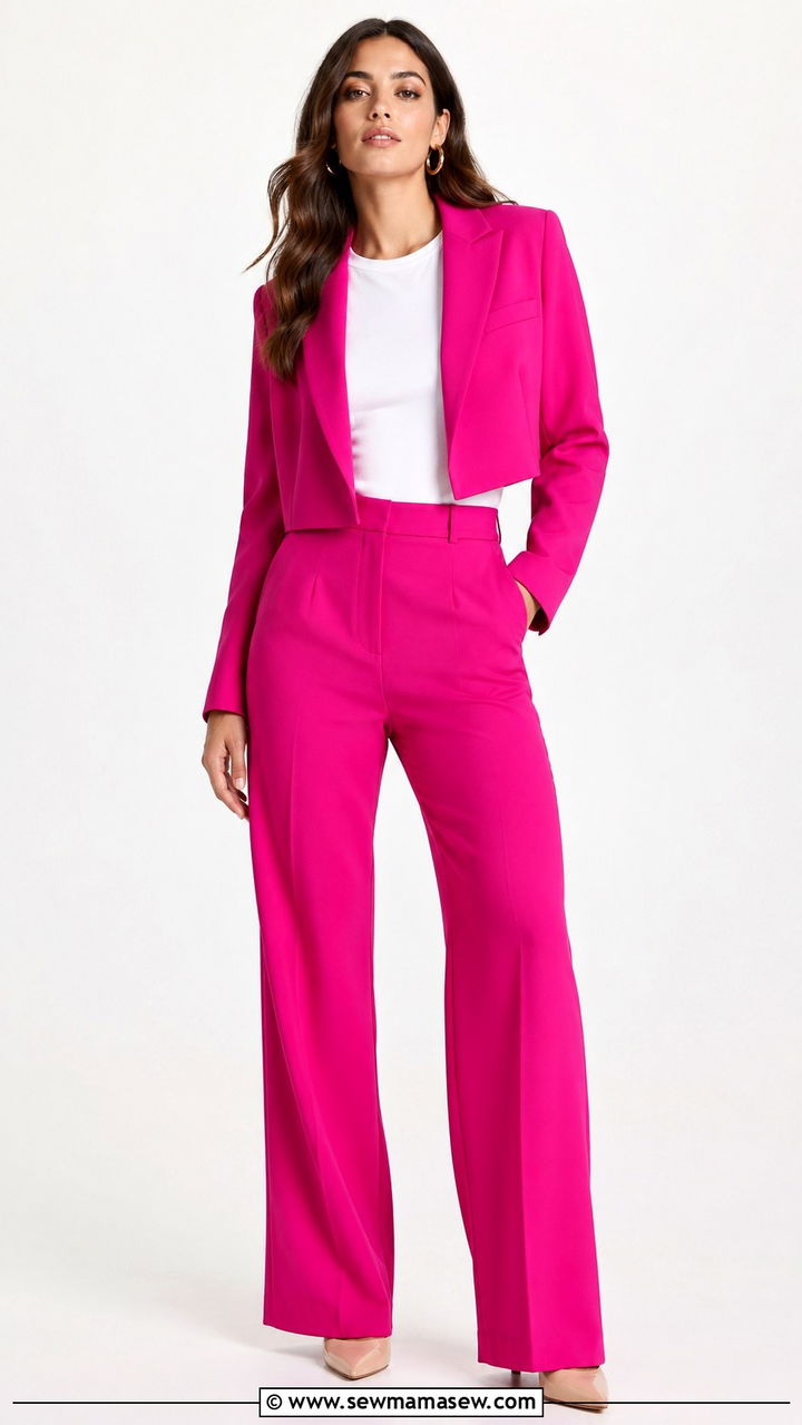 Fuchsia Monochrome Pantsuit - 40 All fuchsia outfit ideas