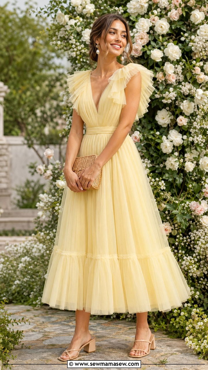 Garden Wedding Pastel Dress Outfit - 30 wedding guest outfits inspo