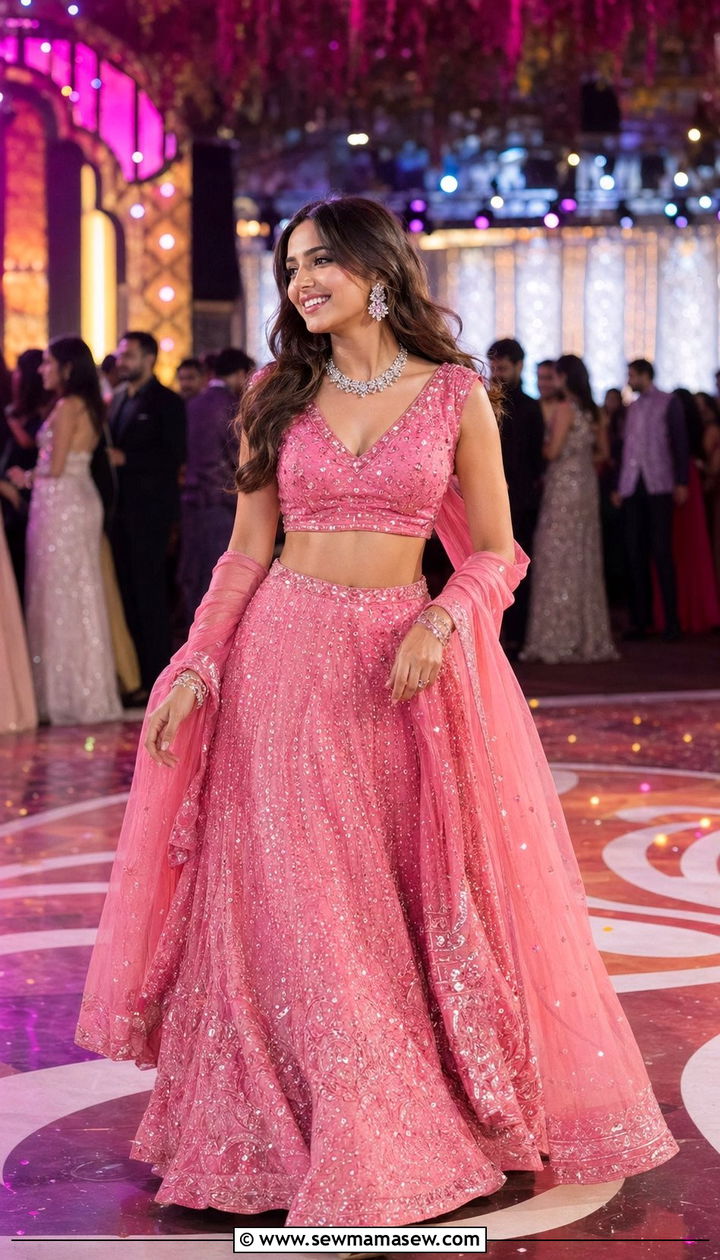 Georgette Lehenga for Sangeet Night - 35 Sangeet outfit ideas