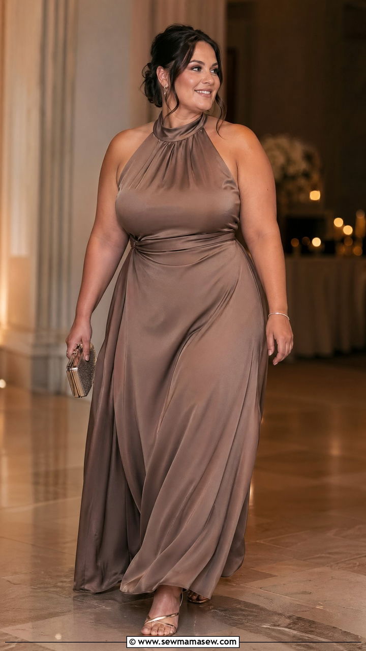 Halter Neck Dress Wedding Guest - 35 Wedding guest outfits plus size