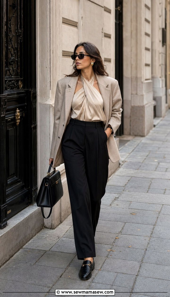 Halter Top Under Blazer - 35 Halter top outfit ideas