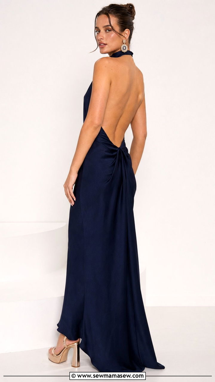 High Neck Halter Gown Wedding Guest - 30 wedding guest outfits for short torso women