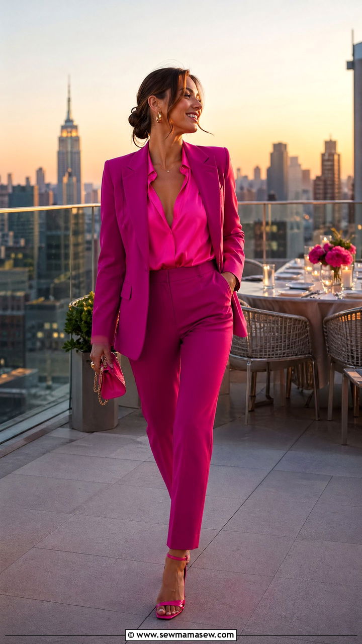 Hot Pink And Fuchsia Vibrant Tonal Outfit - 35 Tonal outfit ideas