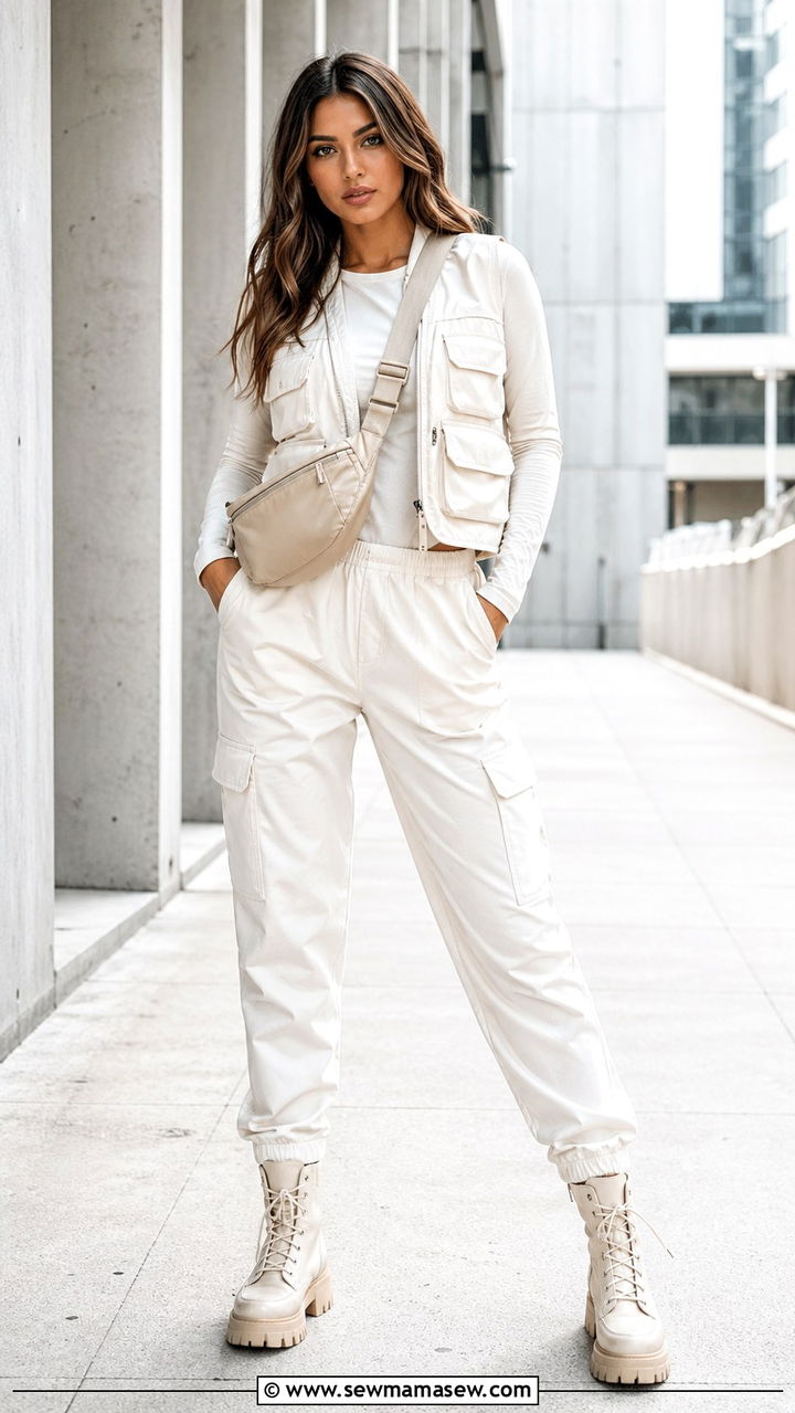 Ivory Utility Vest With Cargo Pants - 40 All ivory outfit ideas